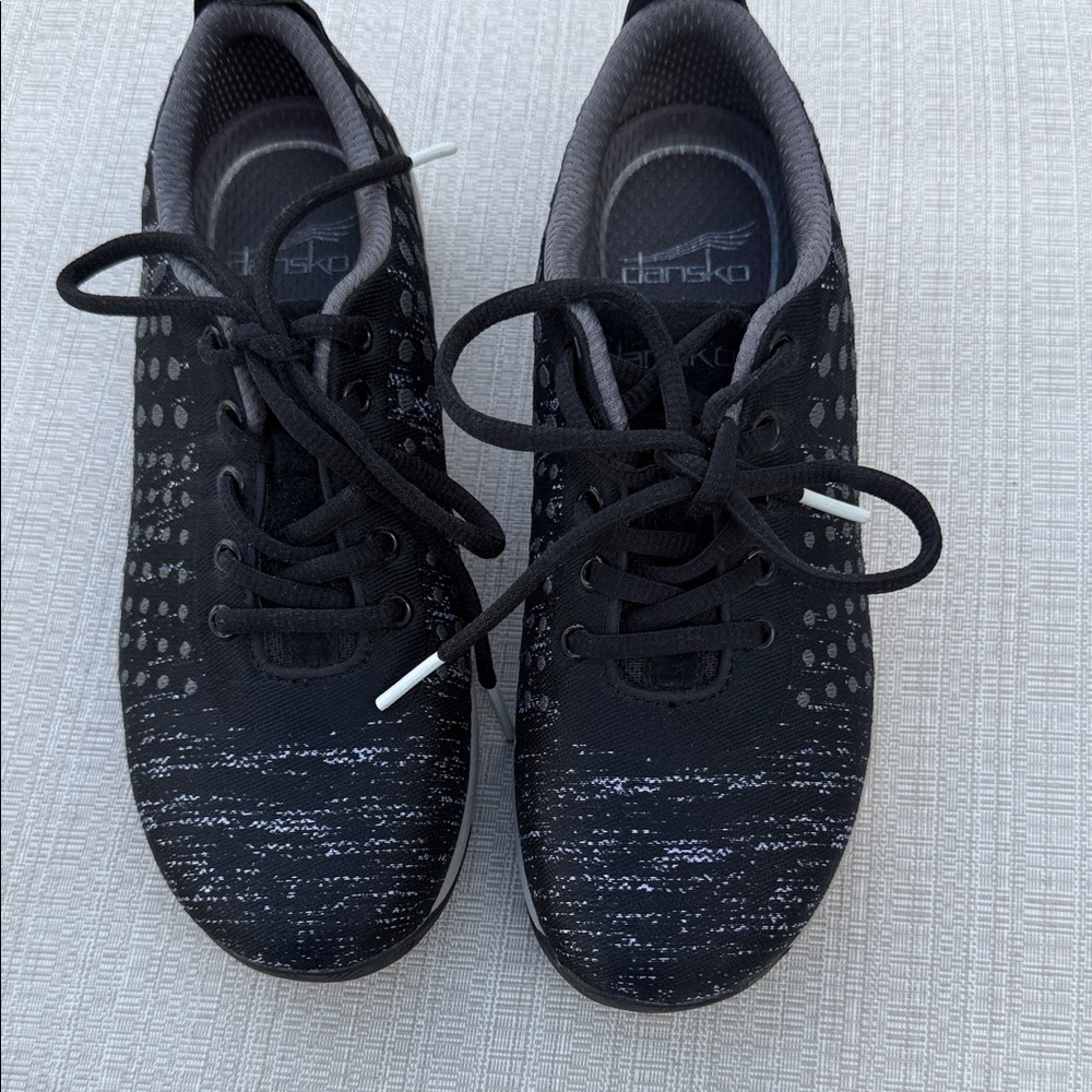 Dansko Black and White Patterned Sneakers